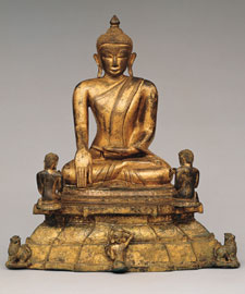 Buddha Shakyamuni with Kneeling Worshipers 1979.91a-c